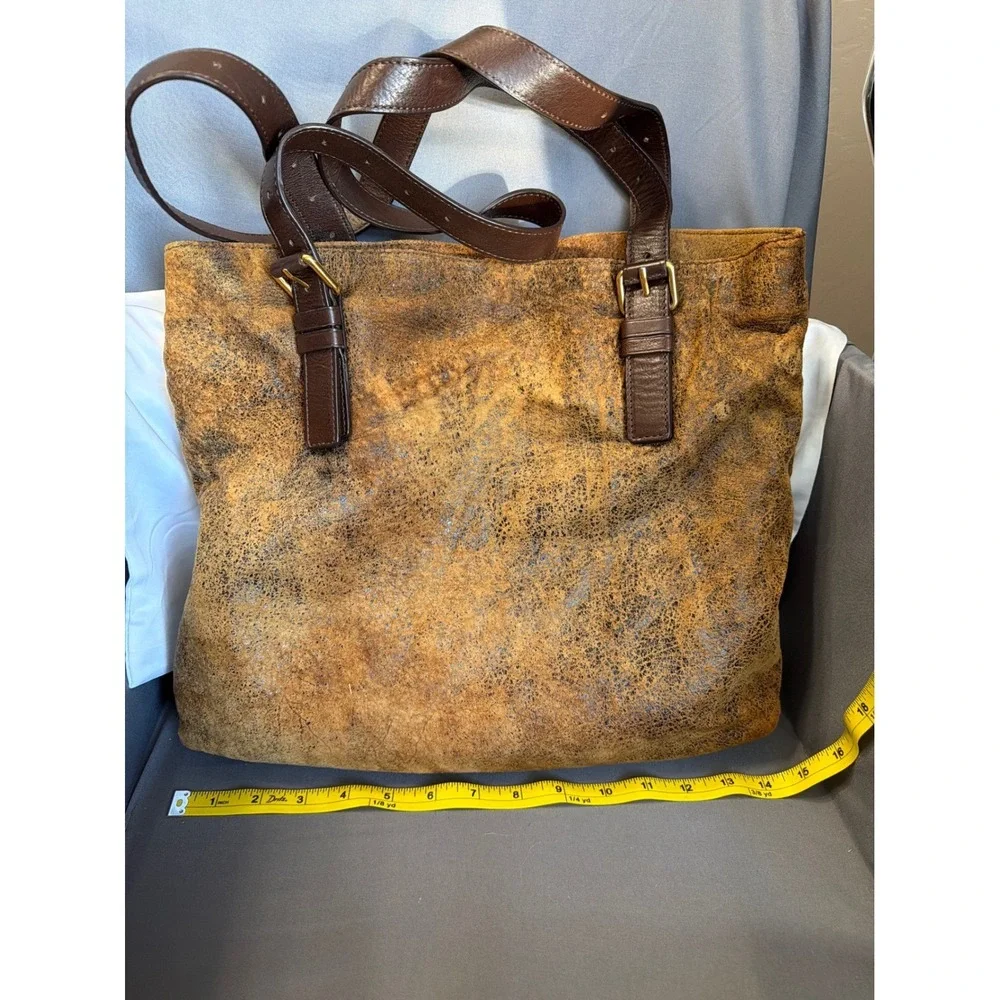 Michael Kors Skorpios Large Distressed Leather Hobo Shoulder Bag with Dust Bag